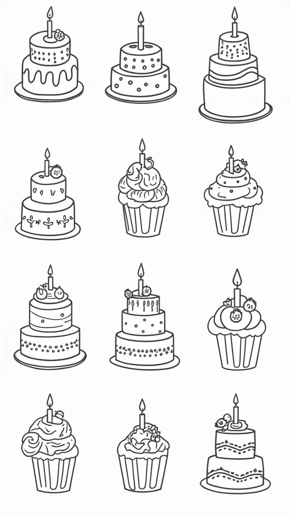 coloring pages cakes